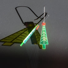 Neon Christmas Tree Earrings