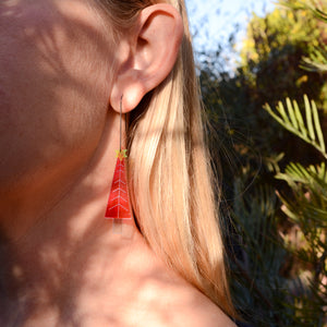 Neon Christmas Tree Earrings