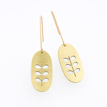 Ella Oval Floral Hook Earrings - 14K GF or Silver