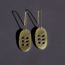 Ella Oval Floral Hook Earrings - 14K GF or Silver