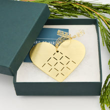 Scandinavian Woven Heart Christmas Ornament