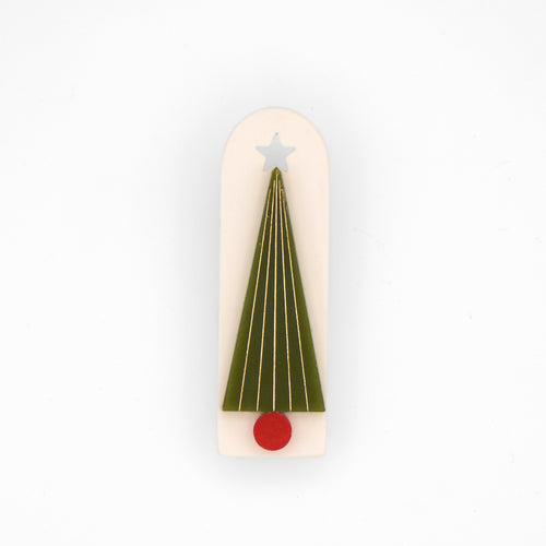 Christmas Tree Lapel Pin · skinny