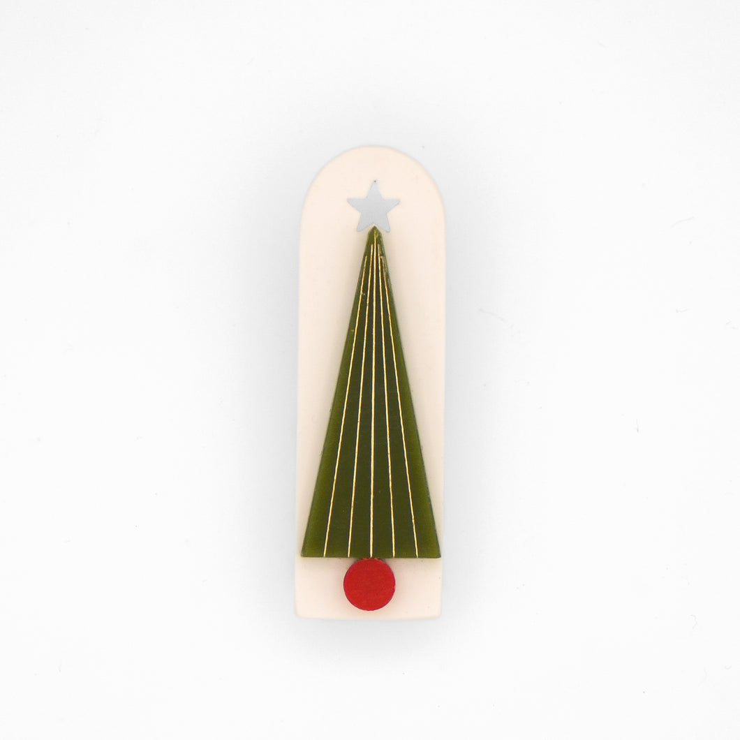 Christmas Tree Lapel Pin · skinny