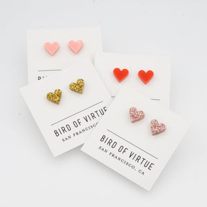 Heart Acrylic Stud Earrings · brights