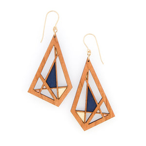 Abstract Diamond Polygon Earring