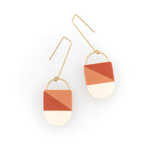 Product image of rust, cream & gold colored Siri Earring by Bird of Virtue.