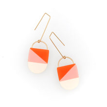 Product image of orange, pink, cream & gold colored Siri Earring by Bird of Virtue.