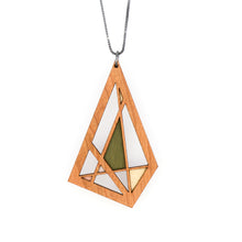 Abstract Polygon Diamond Necklace