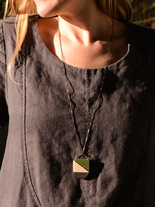 Siri Triangle Peekaboo Circle Necklace