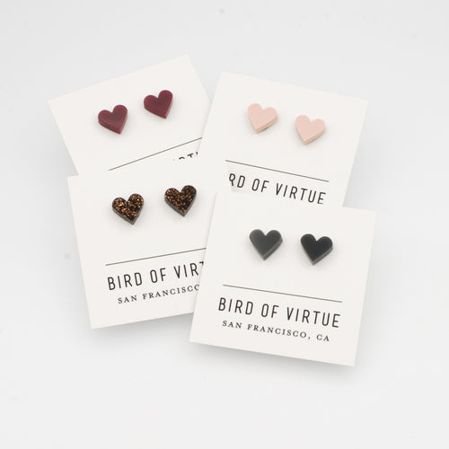 Heart Acrylic Studs · neutrals