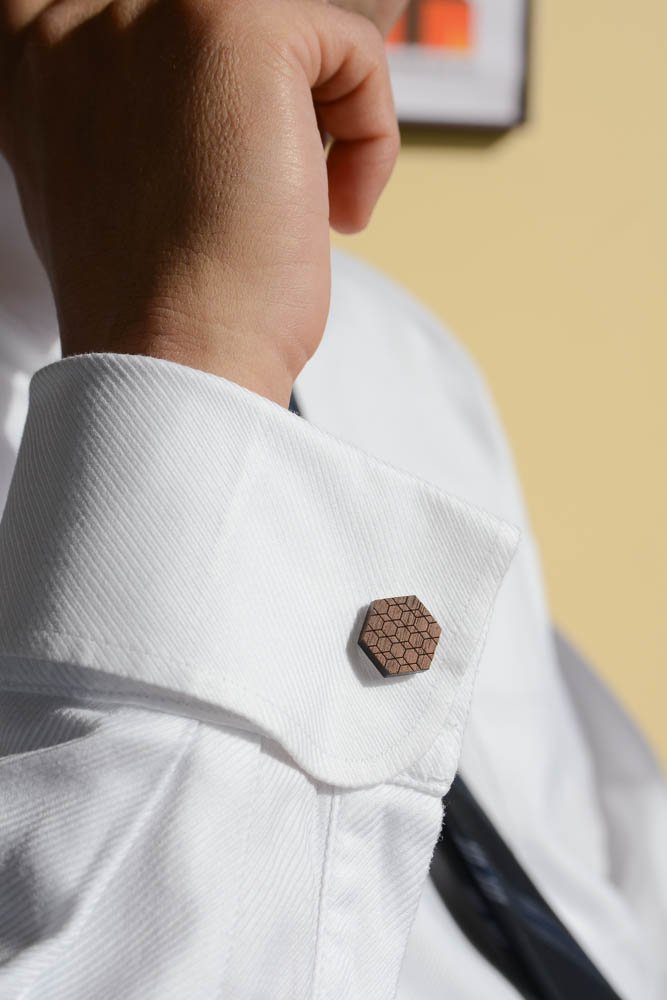 Hexagon Cuff Link