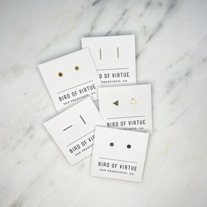 Simple Bar Studs · gold-fill or silver